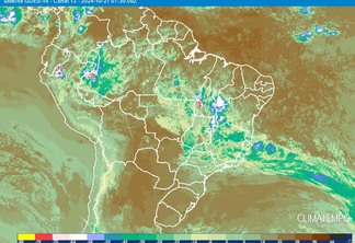 Mapa do Brasil com dados meteorológicos. Mapa do Brasil com dados meteorológicos.
