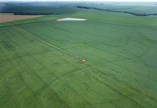 Foto aérea de lavoura de soja. Foto aérea de lavoura de soja.