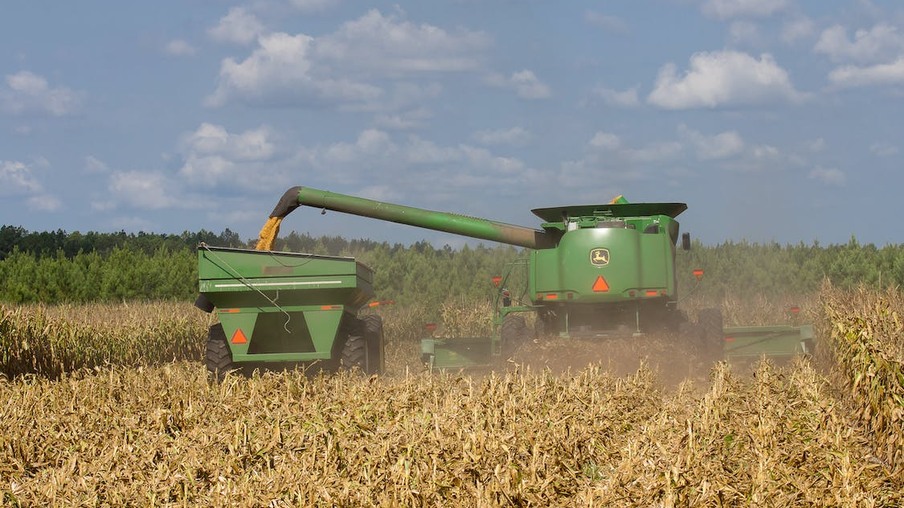 Colheita de soja Colheita de soja