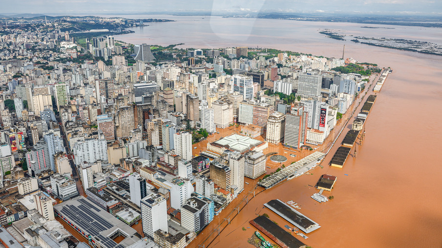 Foto de Sobrevoo das áreas afetadas pelas chuvas em Canoas. Foto de Sobrevoo das áreas afetadas pelas chuvas em Canoas.