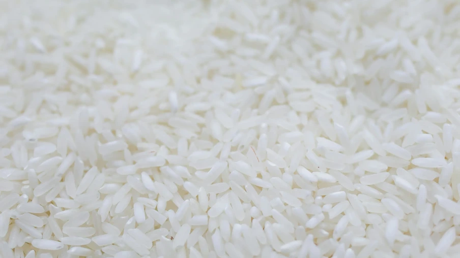 Foto de grãos de arroz. Foto de grãos de arroz.