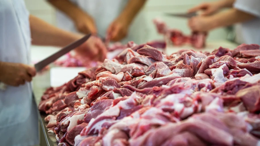 mesa com muita carne suína mesa com muita carne suína