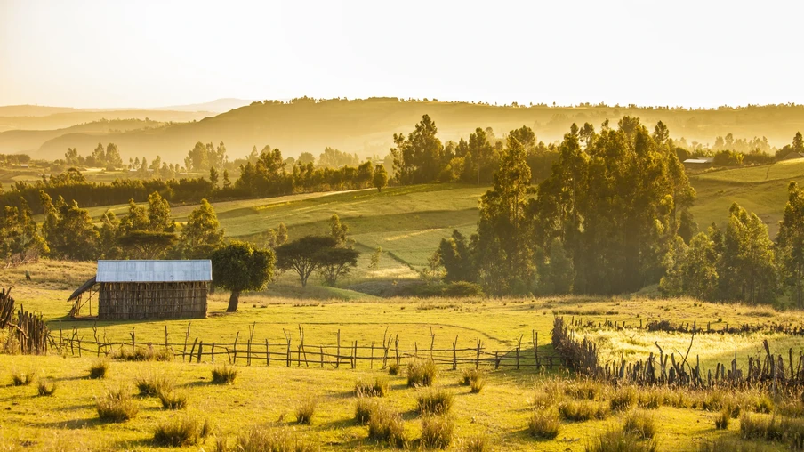 Fazendas e montanhas. Fazendas e montanhas.