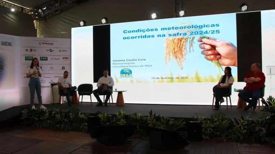 Imagem da 35ª Abertura Oficial da Colheita do Arroz e Grãos em Terras Baixas, em Capão do Leão. Imagem da 35ª Abertura Oficial da Colheita do Arroz e Grãos em Terras Baixas, em Capão do Leão.
