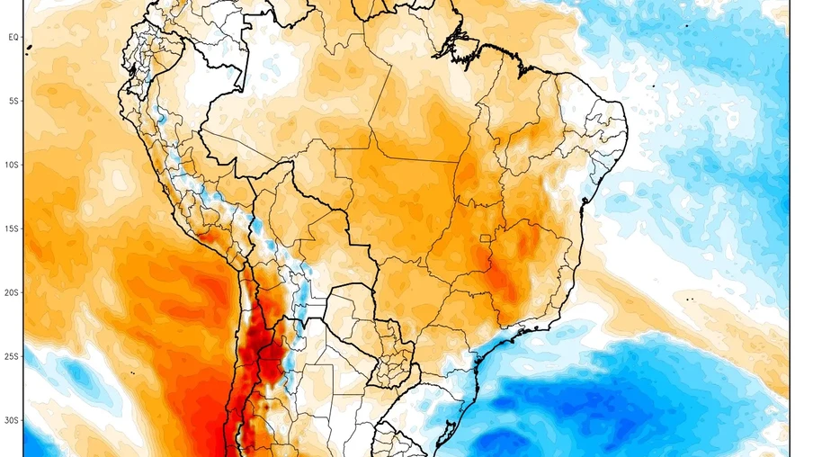 Gráfico da temperatura do brasil para os próximos dias. Gráfico da temperatura do brasil para os próximos dias.