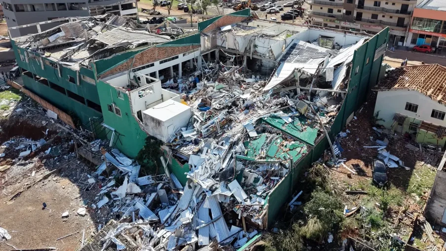 Rio Bonito do Iguaçu foi destruída por tornado | Foto: Daniel Castellano/Metsul/Divulgação Rio Bonito do Iguaçu foi destruída por tornado | Foto: Daniel Castellano/Metsul/Divulgação