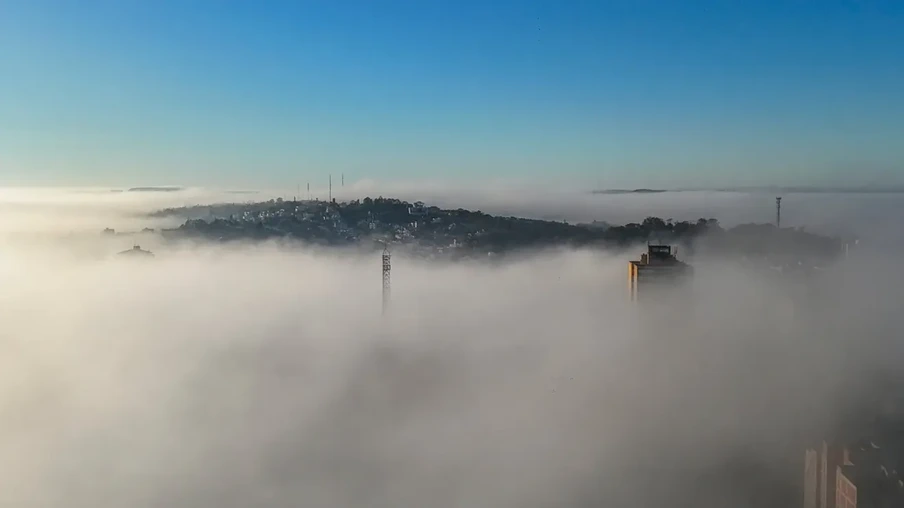 Fronteira com o Uruguai teve amanhecer frio hoje | Foto: Daniel Badra Fronteira com o Uruguai teve amanhecer frio hoje | Foto: Daniel Badra