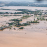 Foto de Sobrevoo das áreas afetadas pelas chuvas em Canoas.